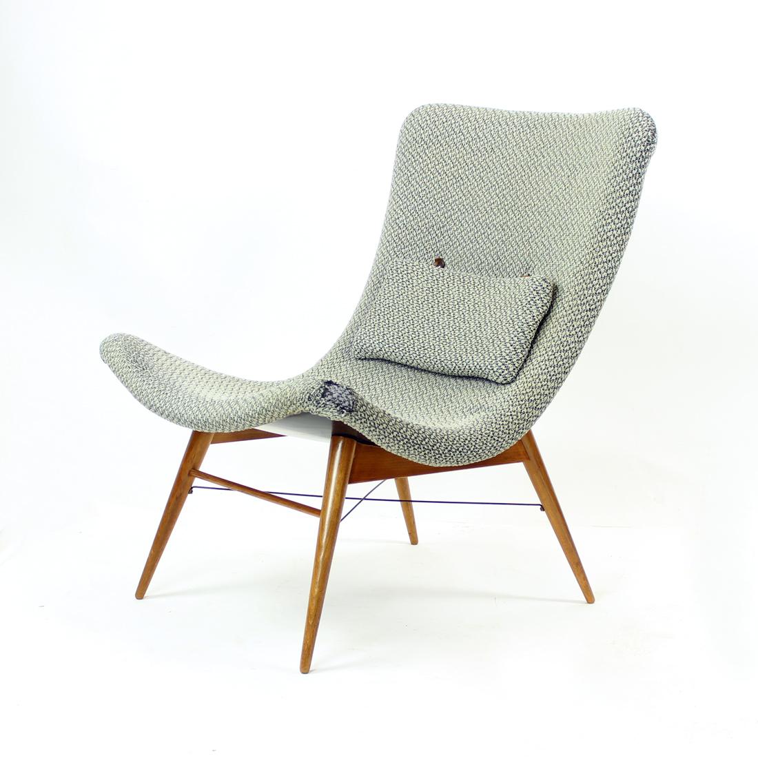 Mid-Century Modern Mid-Century Lounge Chair by Miroslav Navratil for Cesky Nabytek, 1959 For Sale