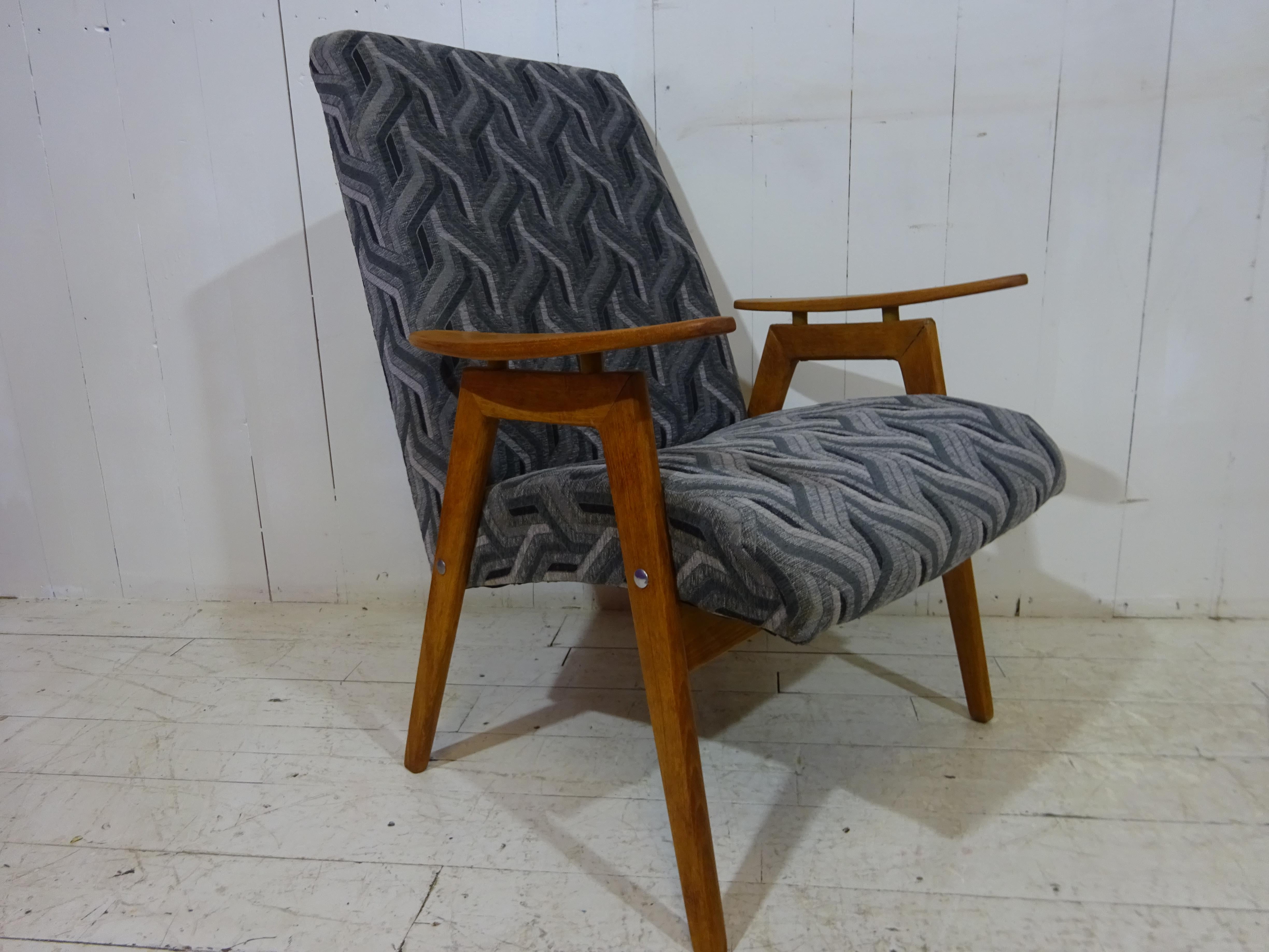 Mid-Century Modern Mid Century Lounge Chair by Smidek For Sale