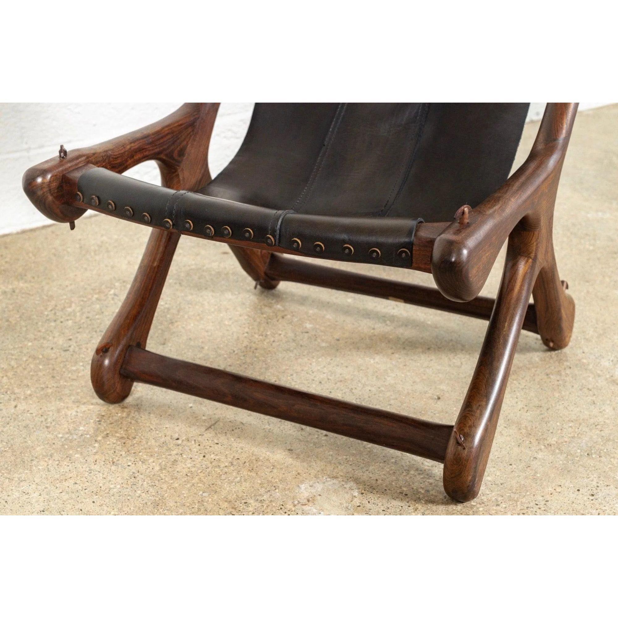 Midcentury Lounge Chair in Rosewood & Leather by Don Shoemaker, 1960s For Sale 2