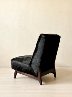 Mid-Century Lounge Chair in Style of Pierre Jeanneret in Cowhide, c. 1950s