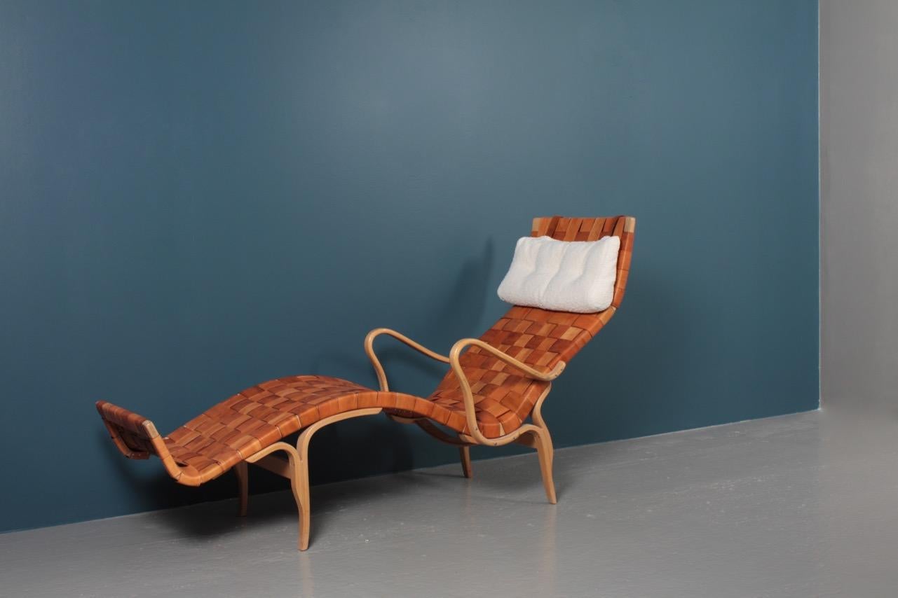 Midcentury Lounge Chair Model Pernilla 3 in Patinated by Bruno Mathsson 6