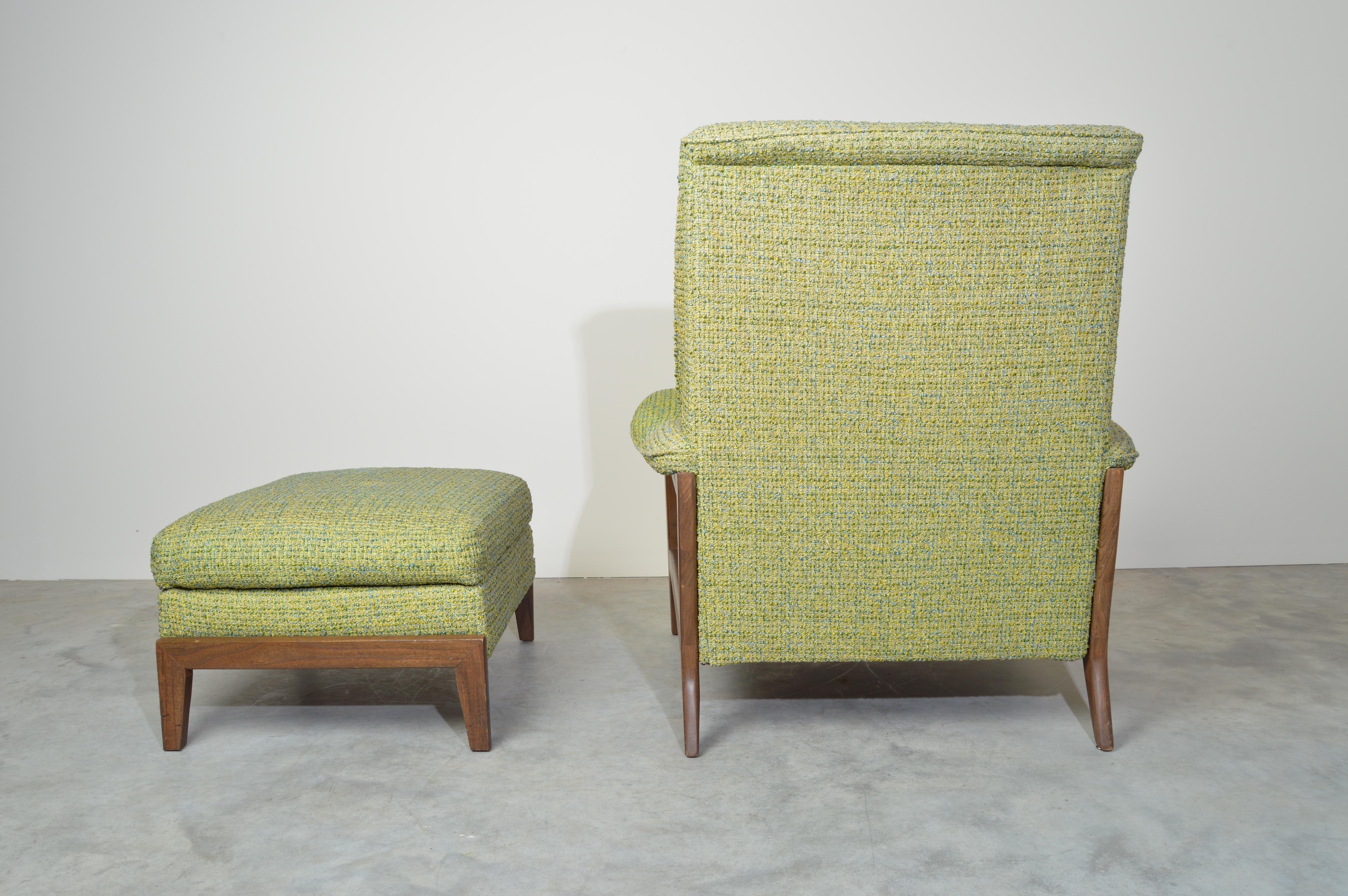 Mid-Century Modern Midcentury Lounge Chair and Ottoman by Kroehler after Paul McCobb