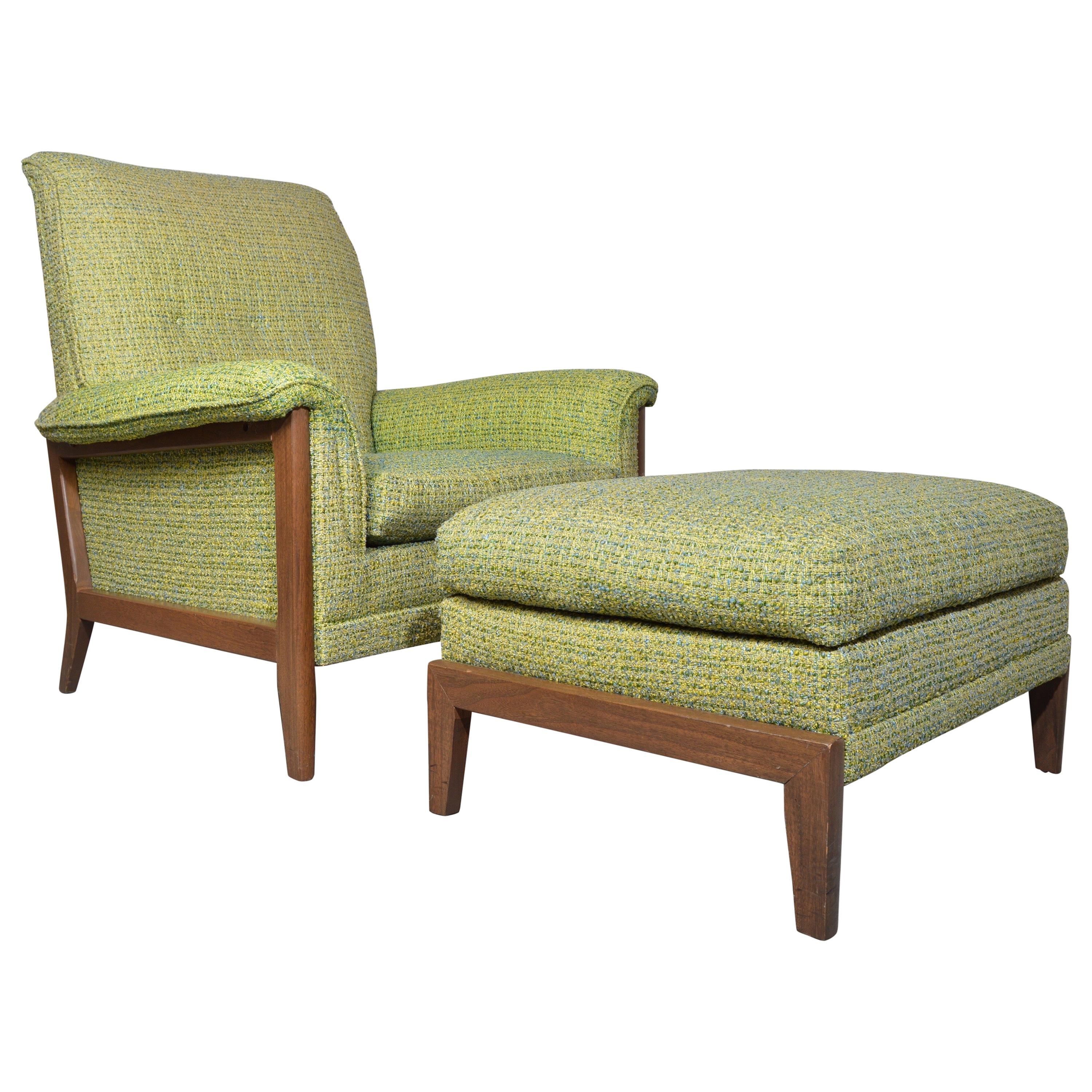 Midcentury Lounge Chair and Ottoman by Kroehler after Paul McCobb