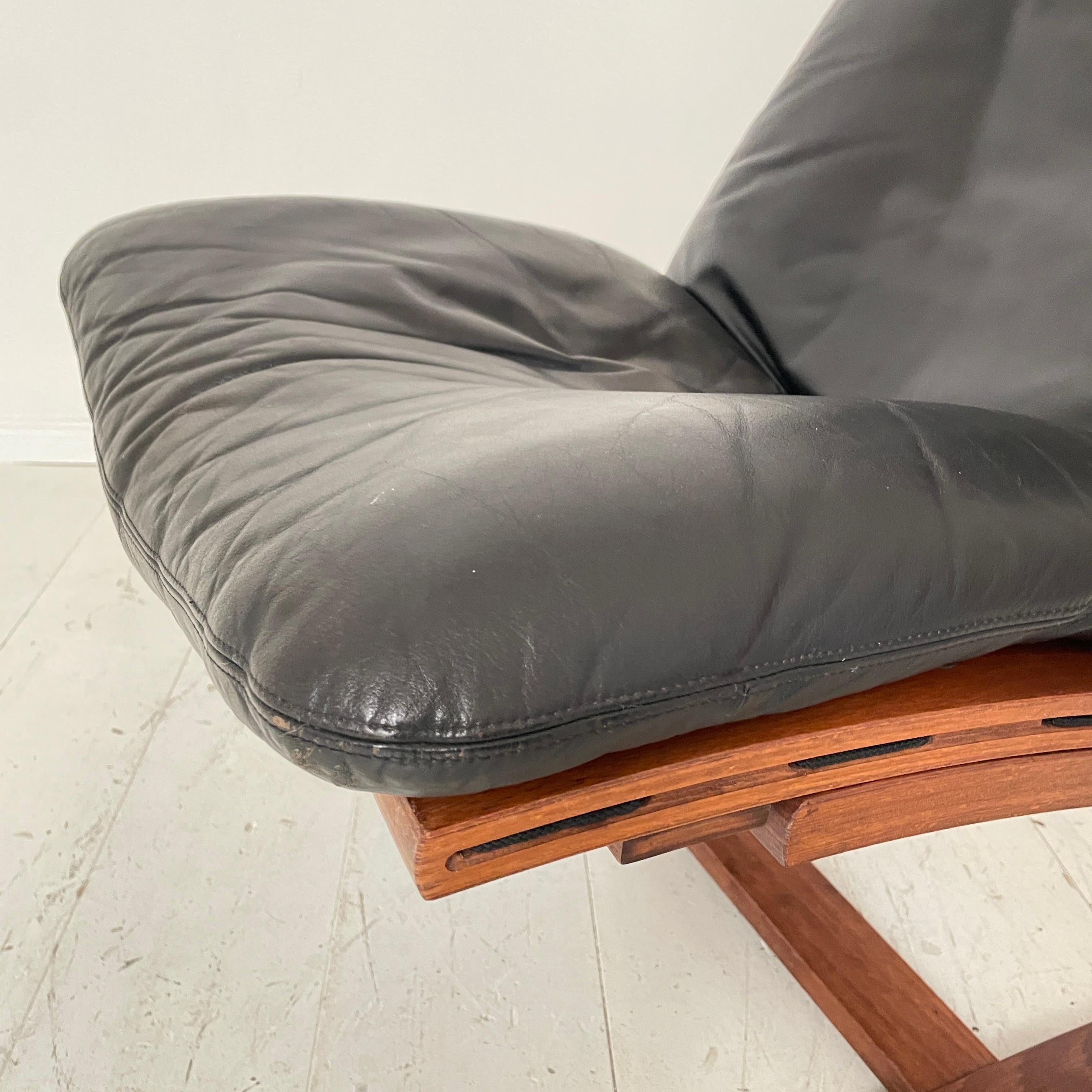Mid-Century Lounge Chair “Siesta”, by Ingmar Relling for Westnofa Black, 1970s 10