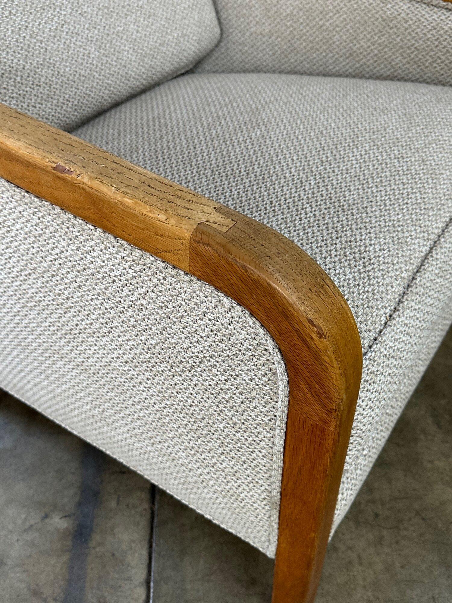 Late 20th Century Mid century lounge chair with exposed joinery- Single Chair For Sale