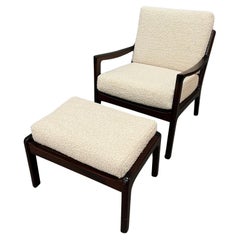 Mid-Century Lounge Chair with Ottoman 1960's