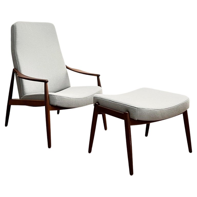 Mid-Century Lounge Chair with Ottoman by Hartmut Lohmeyer, Germany, 1950s  For Sale at 1stDibs