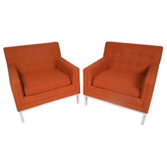 Midcentury Lounge Chairs after Knoll, a Pair