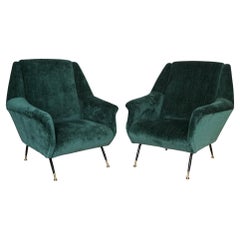 Mid-Century Lounge Chairs Attributed to Gigi Radice for Minotti.