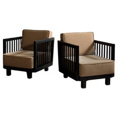 Mid-Century Lounge Chairs, Brutalist Style, Spain, c. 1960s