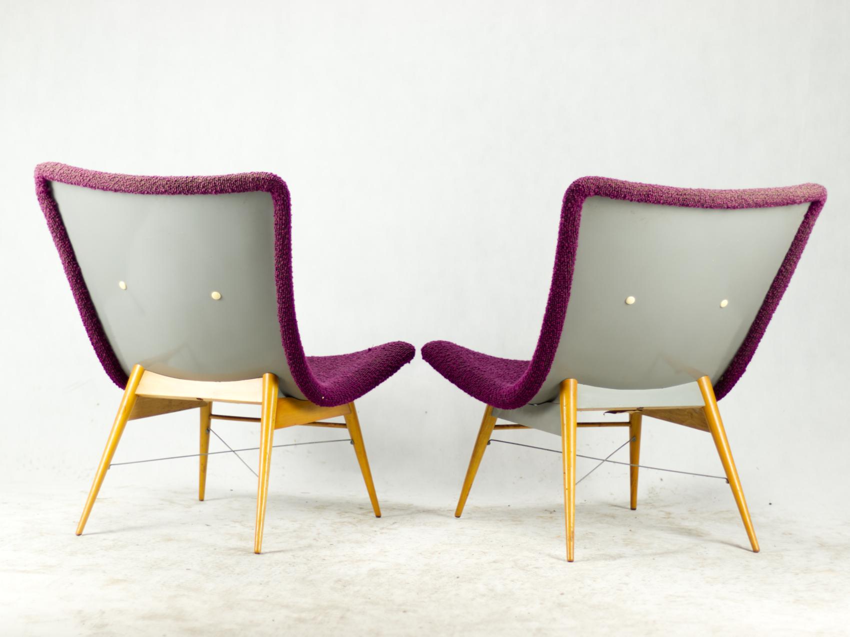 Sedie da salotto del Mid Century Cecoslovacchia, 1965 In condizioni buone in vendita a Lucenec, SK