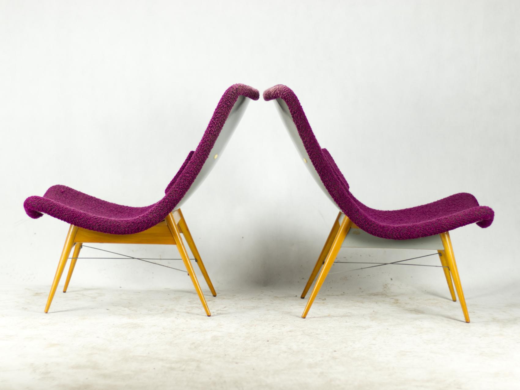 Sedie da salotto del Mid Century Cecoslovacchia, 1965 in vendita 1
