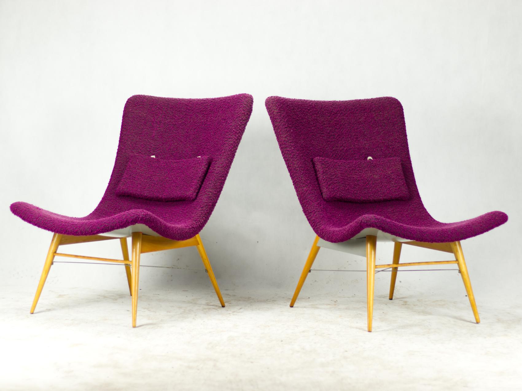 Sedie da salotto del Mid Century Cecoslovacchia, 1965 in vendita 2