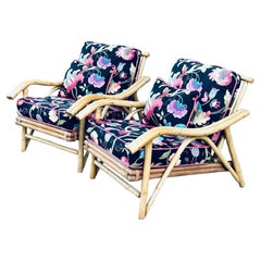 Retro Mid-Century Lounge Chairs by Superior Reed & Rattan