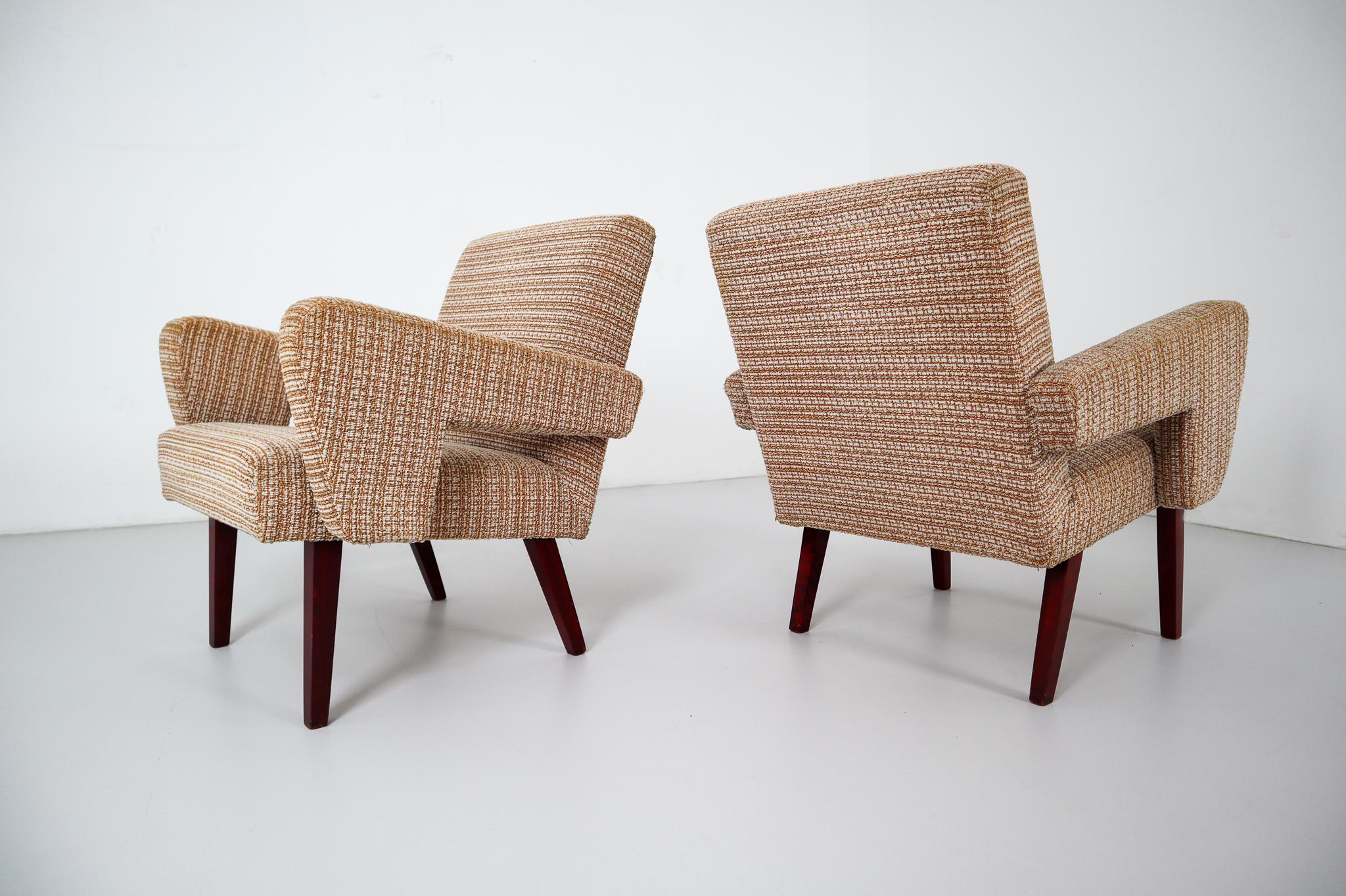 Mid-20th Century Midcentury Lounge Chairs Czech Republic, 1960