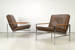 Mid-Century Lounge Chairs FK 6720 by Fabricius & Kastholm Kill Brown Leather