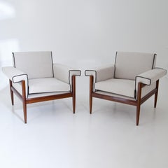 Pair of Italian Design Lounge Chairs, Trafilisa Isa Bergamo, Italy 1950s