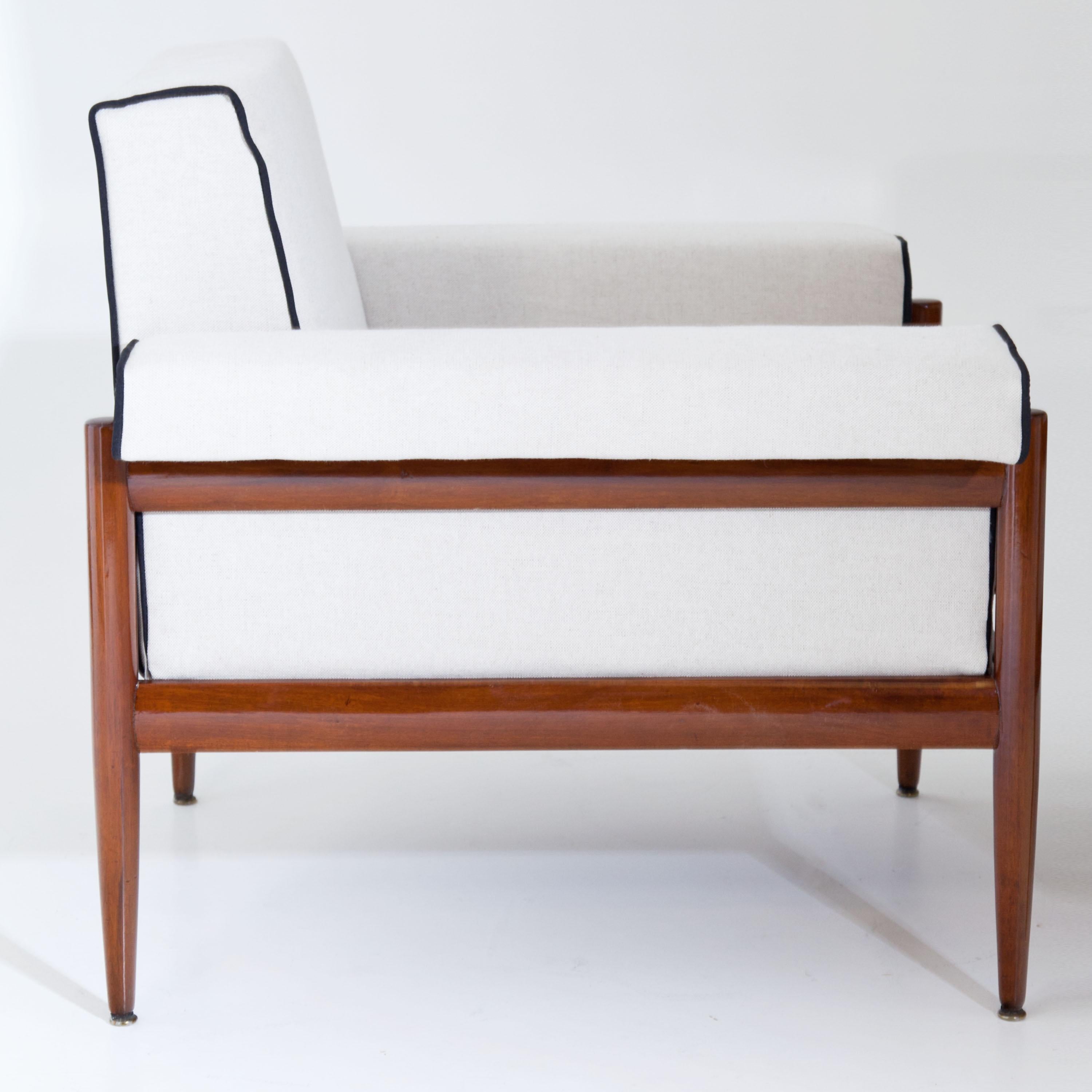 Pair of Italian Design Lounge Chairs, Trafilisa Isa Bergamo, Italy 1950s For Sale 1
