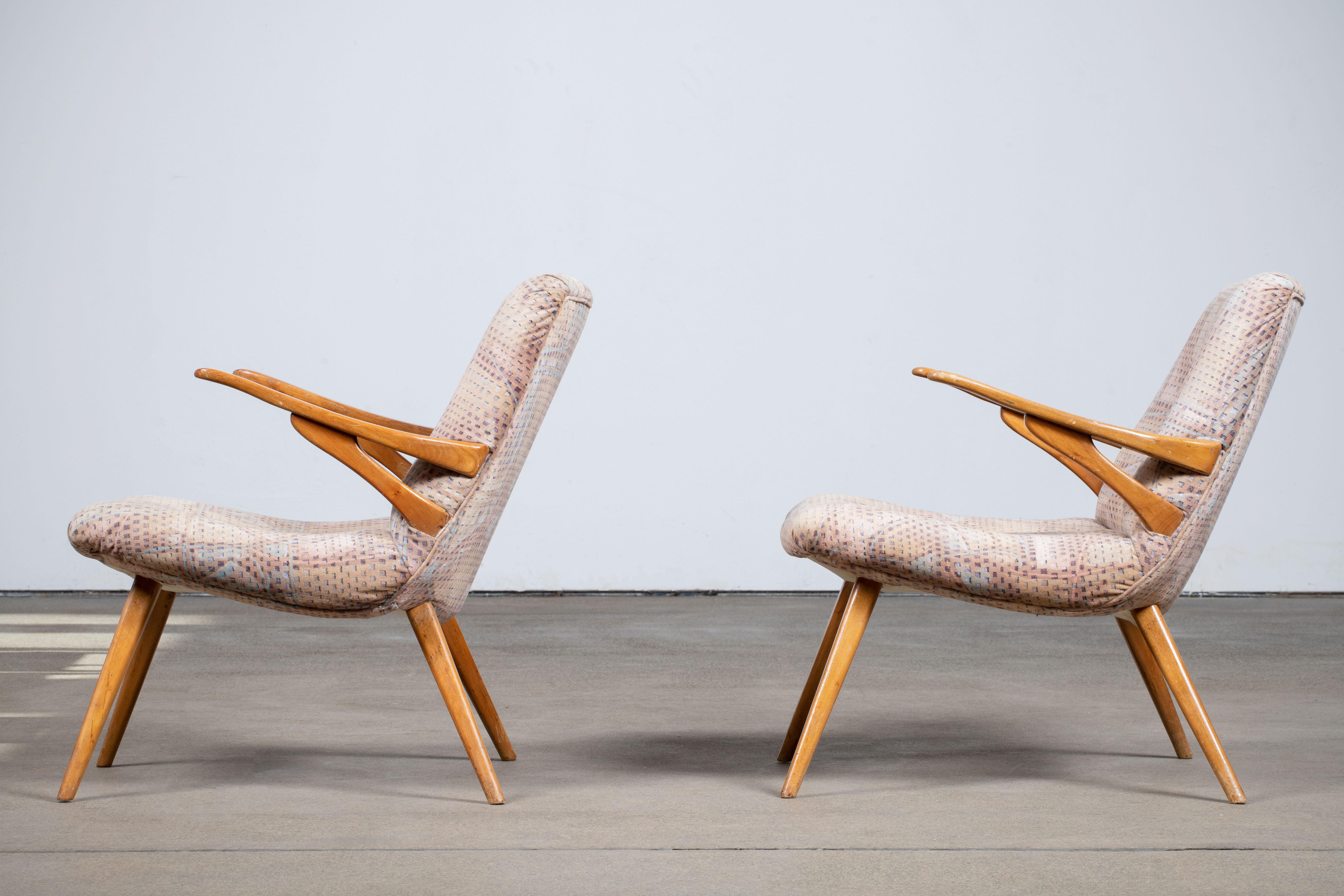 Mid-20th Century Mid-Century Lounge Chairs, Germany 1960,  a Pair For Sale