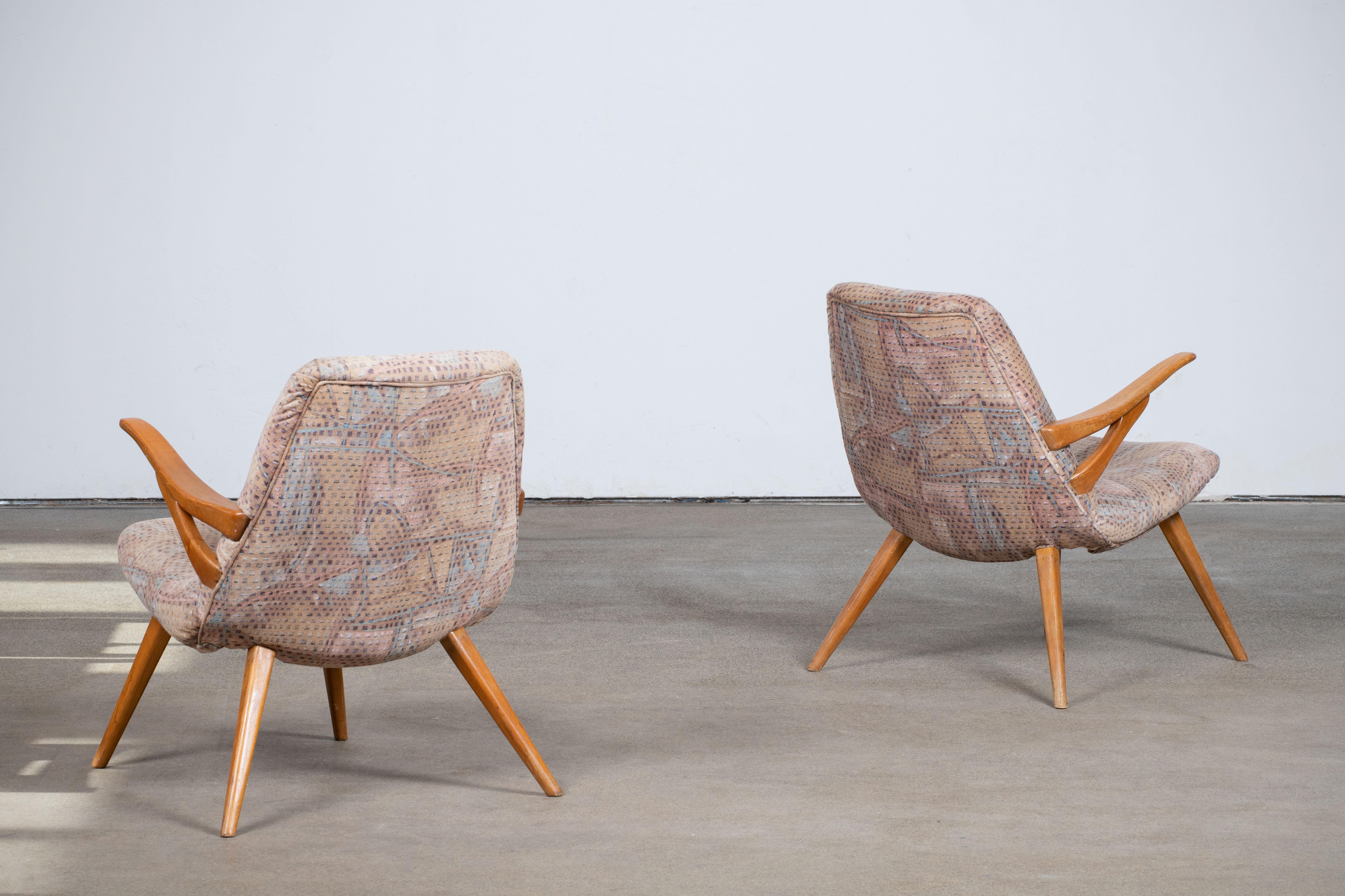 Mid-Century Lounge Chairs, Germany 1960,  a Pair For Sale 3