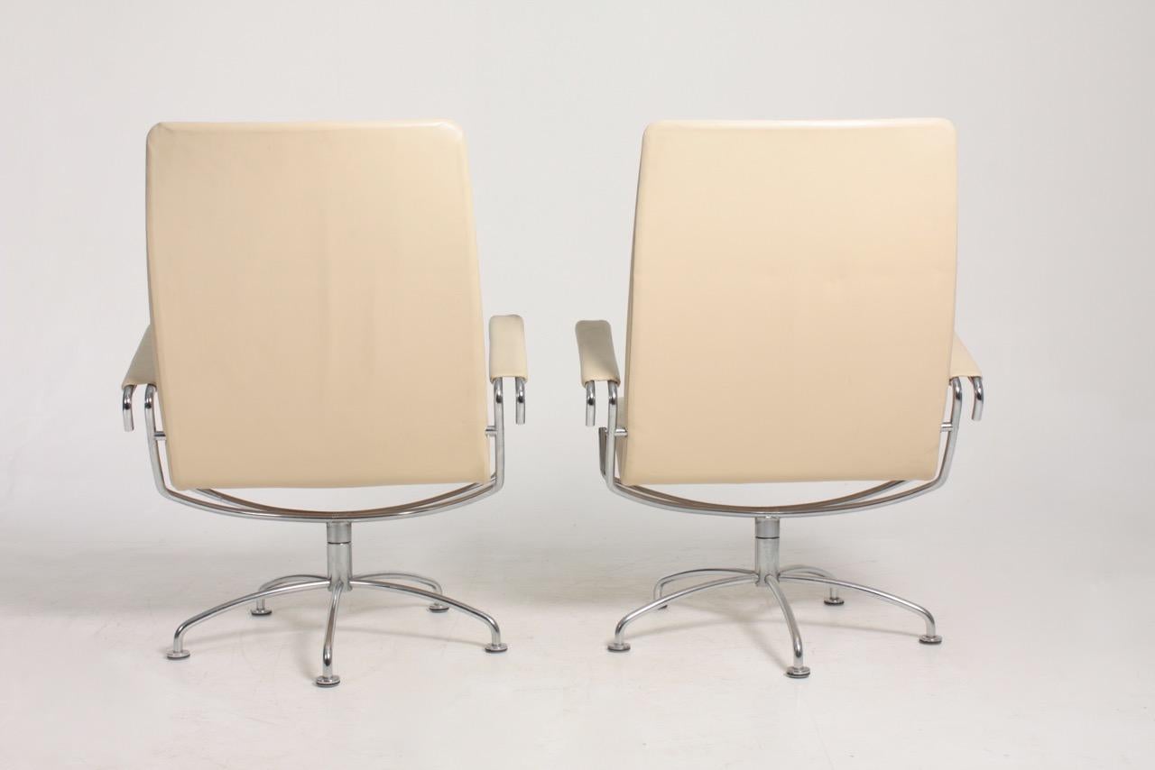 Midcentury Lounge Chairs in Leather by Jens Amundsen, Danish Design 1970s 4