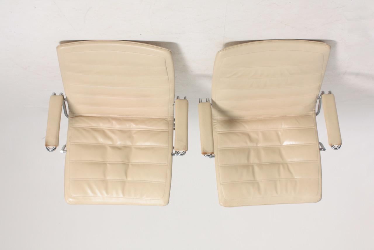 Midcentury Lounge Chairs in Leather by Jens Amundsen, Danish Design 1970s 6