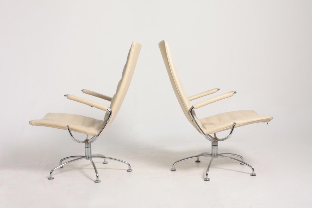 Midcentury Lounge Chairs in Leather by Jens Amundsen, Danish Design 1970s 3