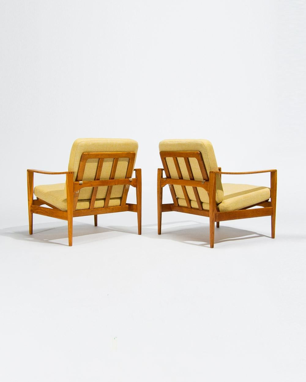 Mid-20th Century Mid Century Lounge Chairs in Oak by Niels Koefoed, Danish Design 1950’s For Sale