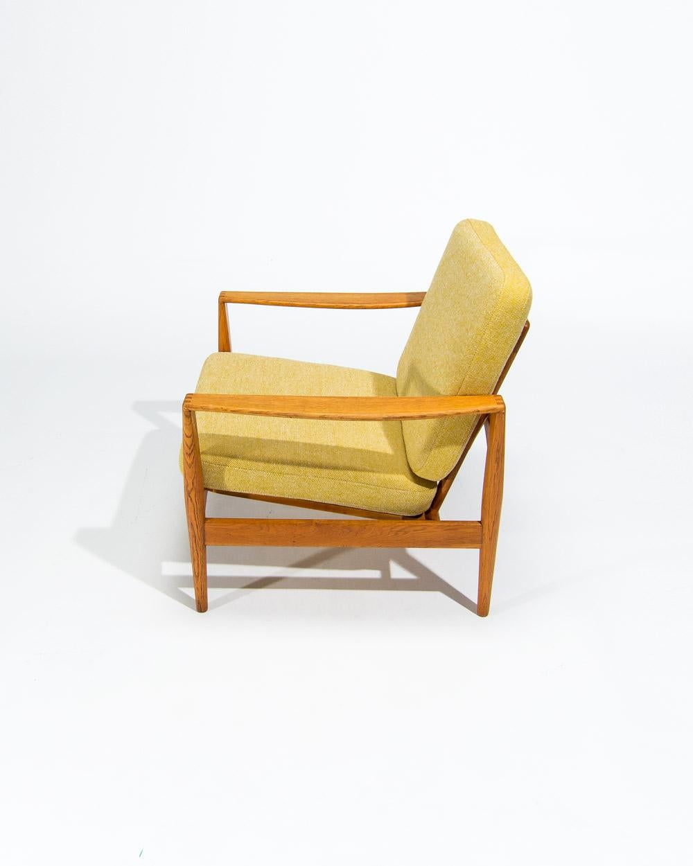 Mid Century Lounge Chairs in Oak by Niels Koefoed, Danish Design 1950’s For Sale 1