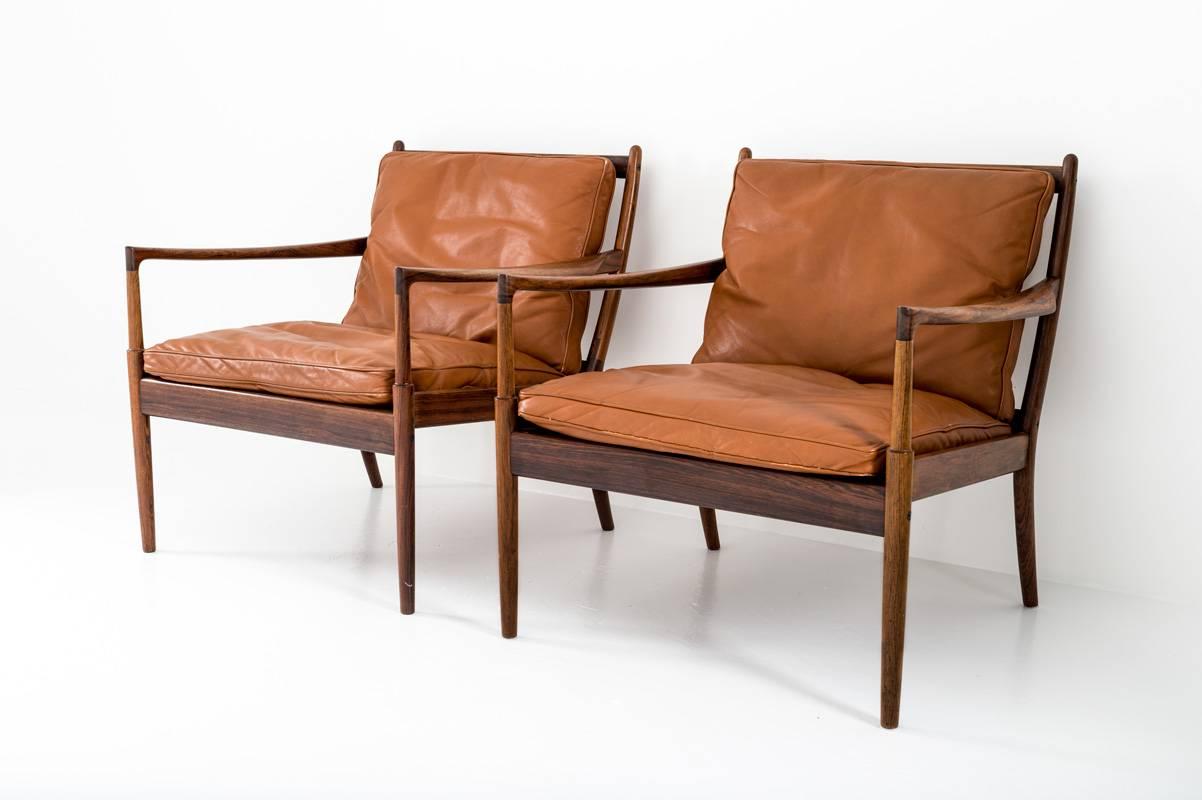 Scandinavian Modern Midcentury Lounge Chairs 