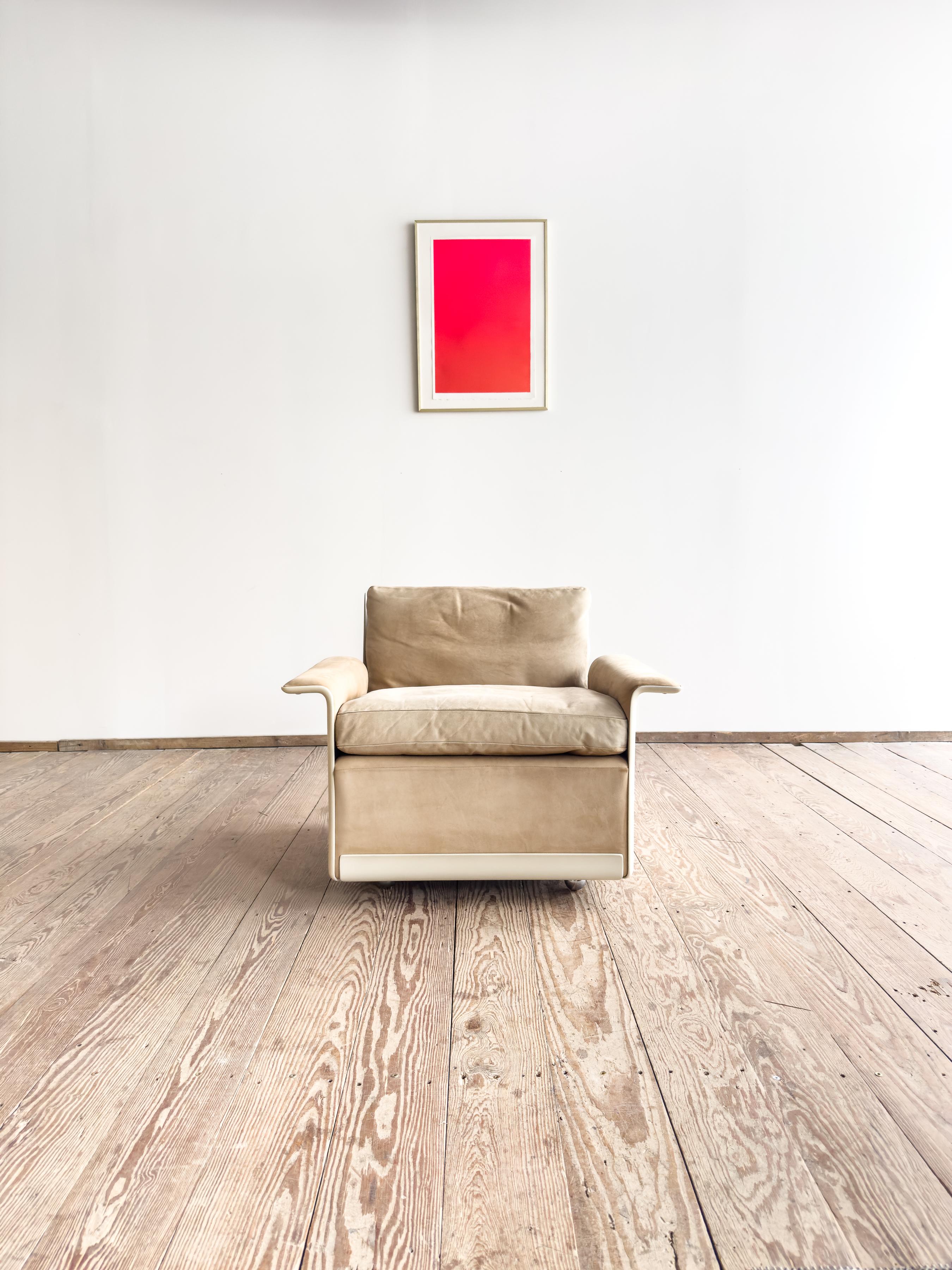 Lounge o sillón de mediados de siglo de Dieter Rams para Vitsoe, diseño alemán, años 60 Tapicería en venta