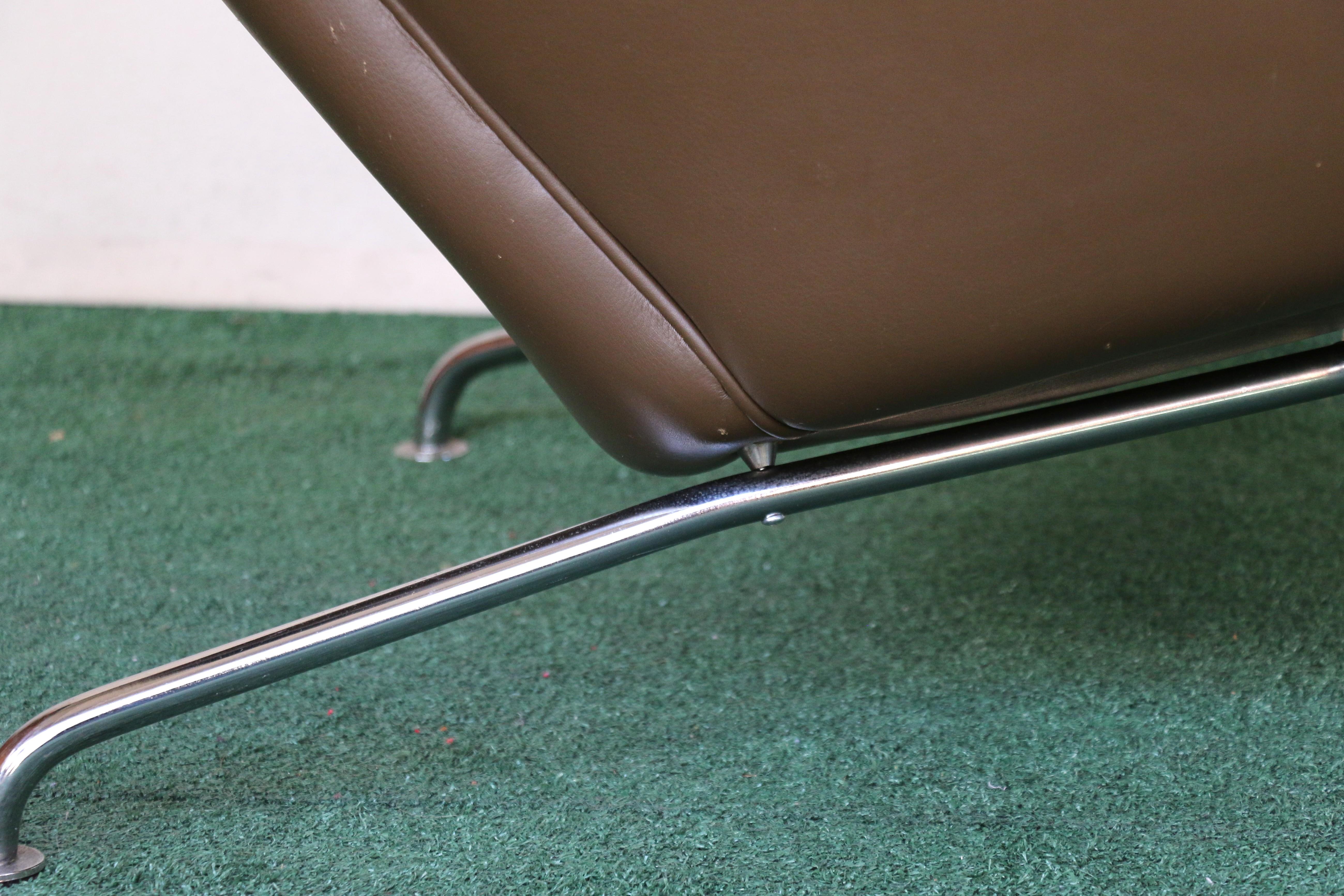 Sedia Lounge Ox con ottomana di Hans J. Wegner, Danimarca, anni '70, metà secolo. in vendita 5