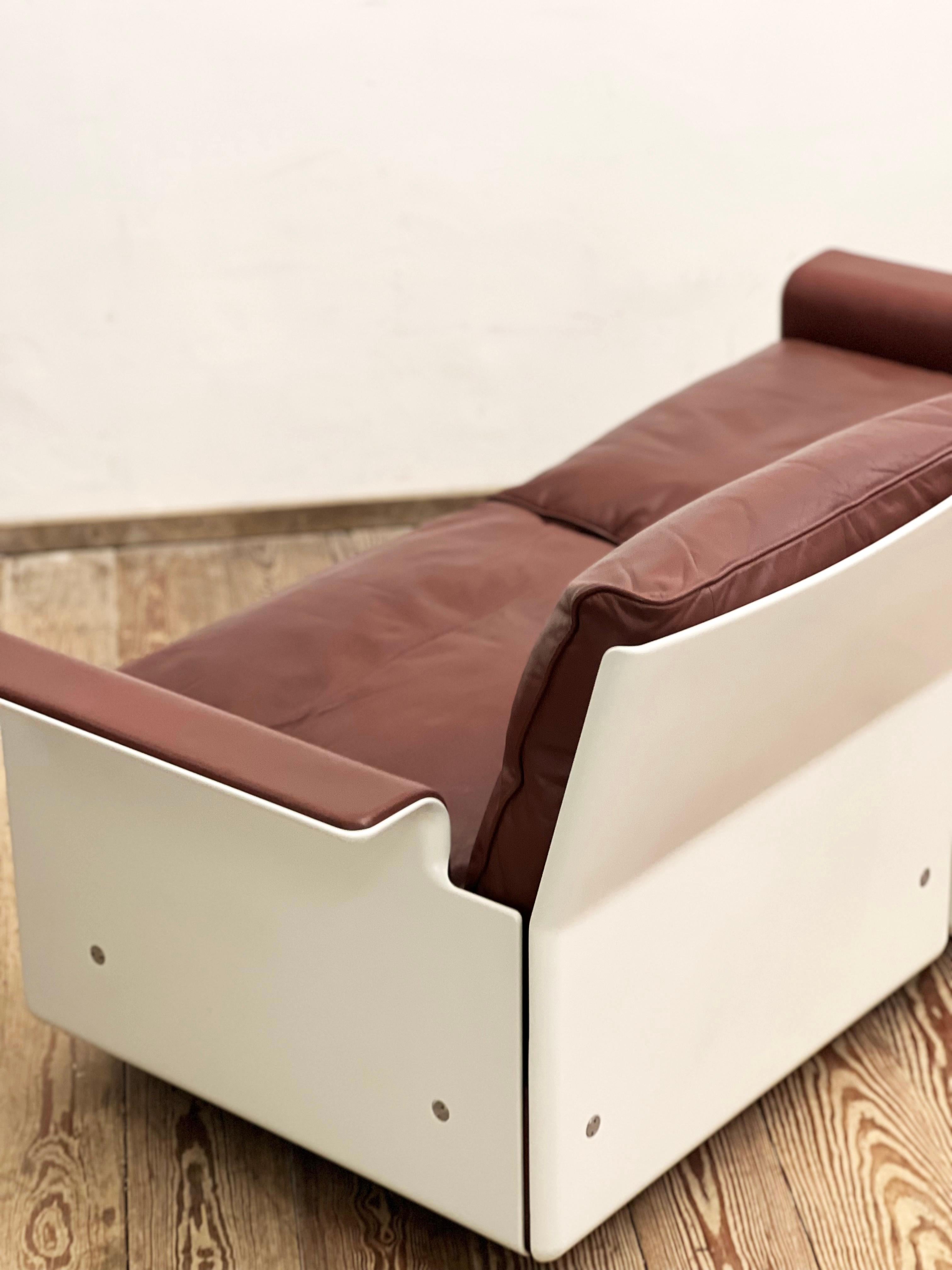 Loungesessel oder Couch aus der Mitte des Jahrhunderts von Dieter Rams für Vitsoe, deutsches Design, 1960er Jahre (Leder) im Angebot