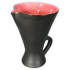 Vintage Mid-Century Louviers Ceramic Pitcher -1Y49