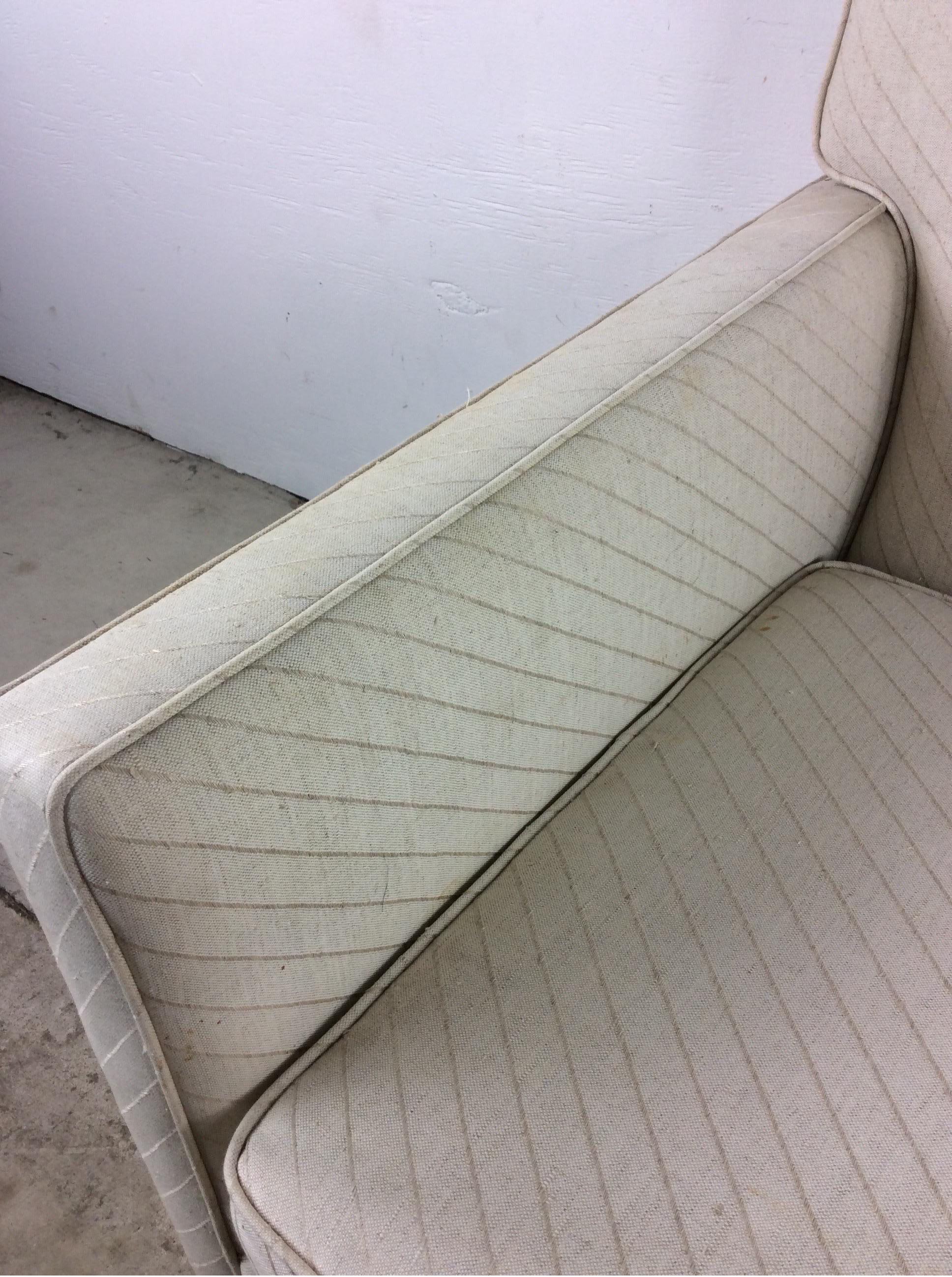 Midcentury Loveseat Sofa with Brass Base For Sale 12
