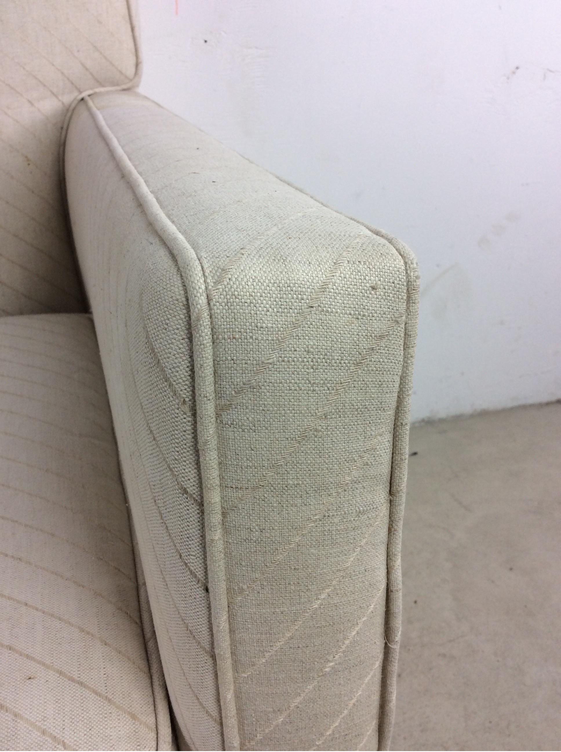Midcentury Loveseat Sofa with Brass Base For Sale 3