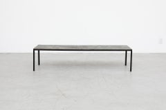 Mid-Century Low and Long Paul Kingma Inspired Stone Mosaic Coffee Table