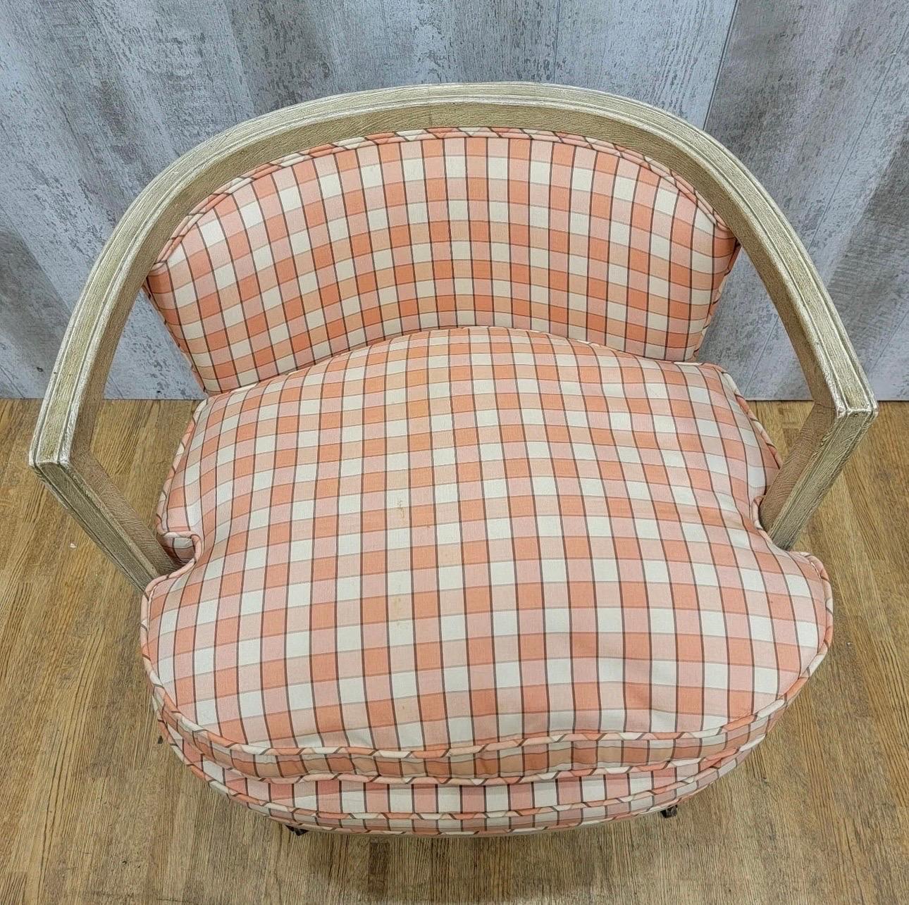 Mid Century Low Back Wood Frame Tub / Club Chairs - Paar im Angebot 1