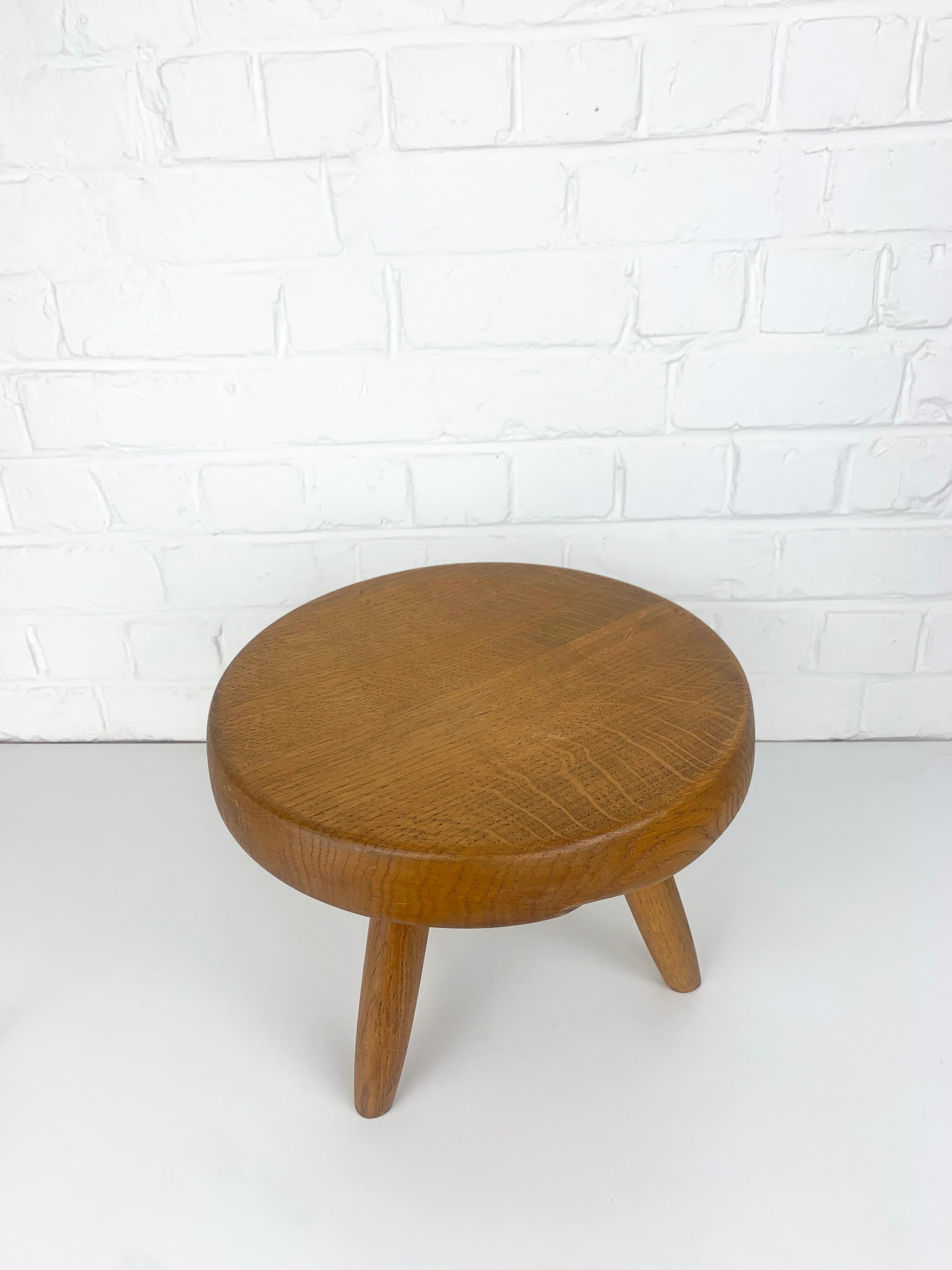 Sgabello Berger basso in frassino di metà secolo Charlotte Perriand Steph Simon Paris, 1950 in vendita 6