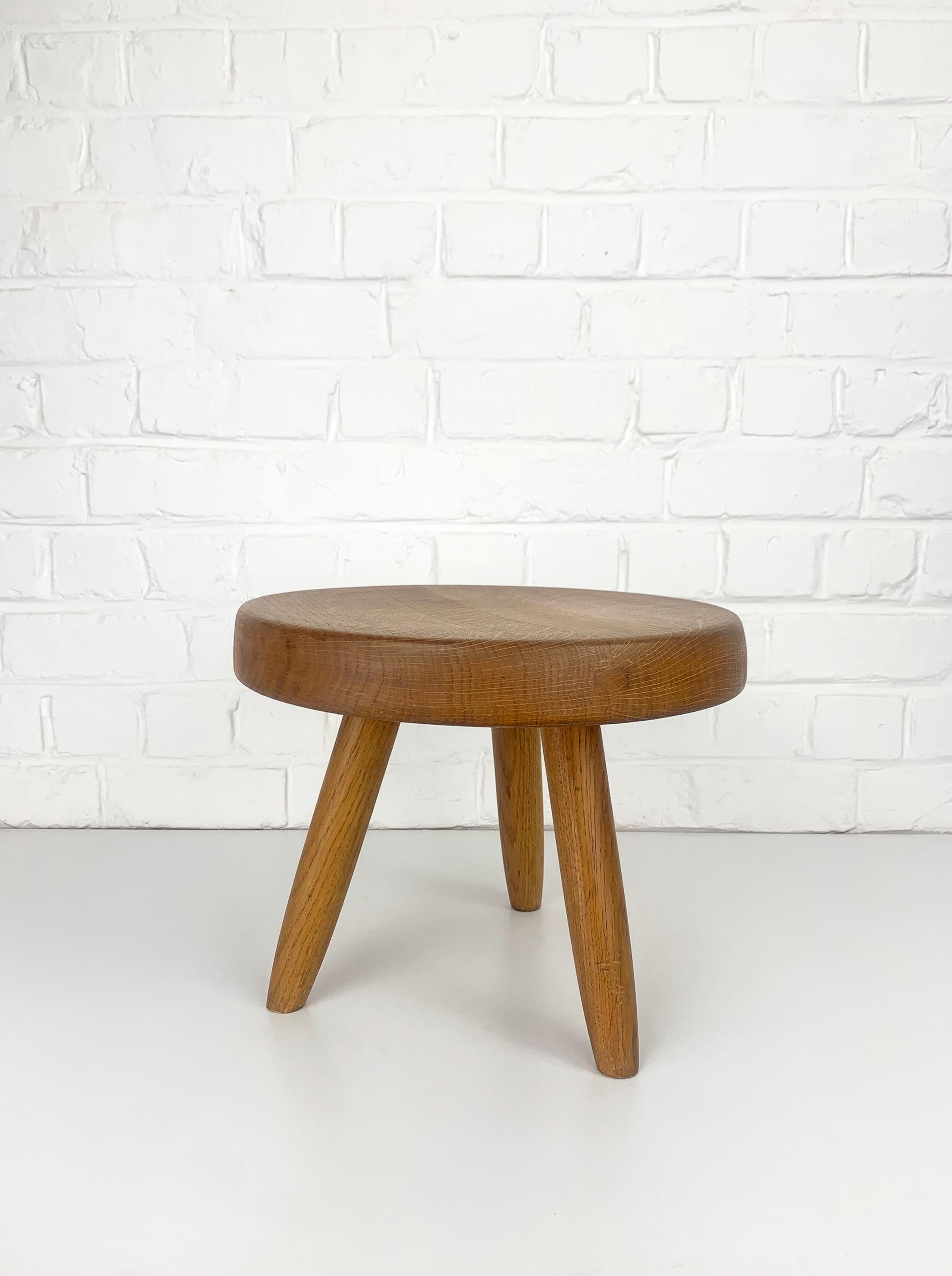 Sgabello Berger basso in frassino di metà secolo Charlotte Perriand Steph Simon Paris, 1950 in vendita 7