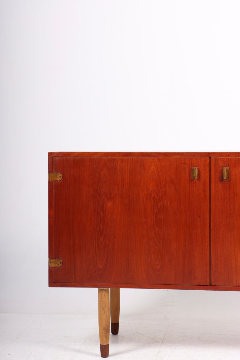 Mid Century Low in Teak with Brass Hardware, Denmark, 1960s For