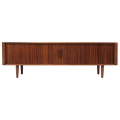 Midcentury Low-Profile Tambour Door Credenza by Barzilay