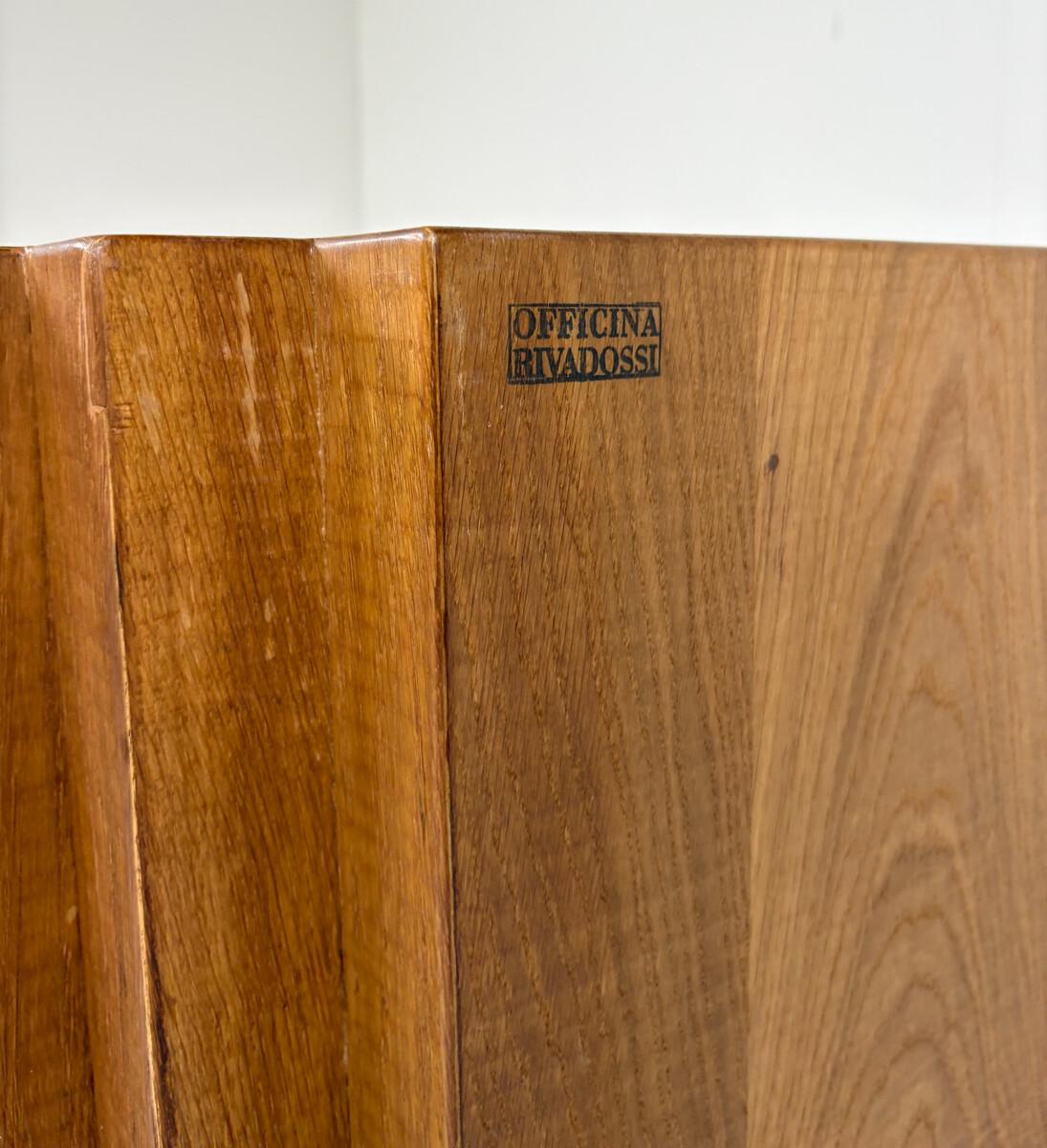 Niedriges Sideboard aus der Mitte des Jahrhunderts von Officina Rivadossi, 1970er Jahre (Moderne der Mitte des Jahrhunderts) im Angebot