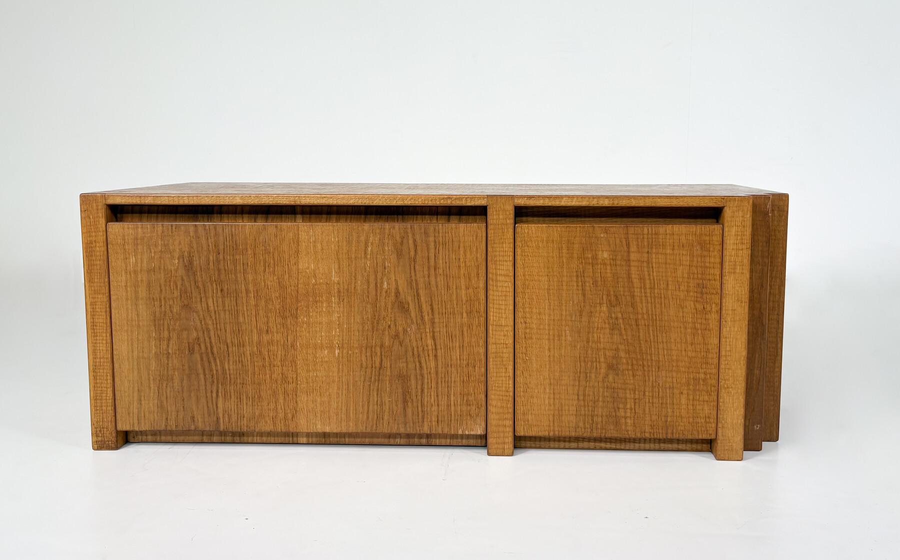 Niedriges Sideboard aus der Mitte des Jahrhunderts von Officina Rivadossi, 1970er Jahre (Holz) im Angebot