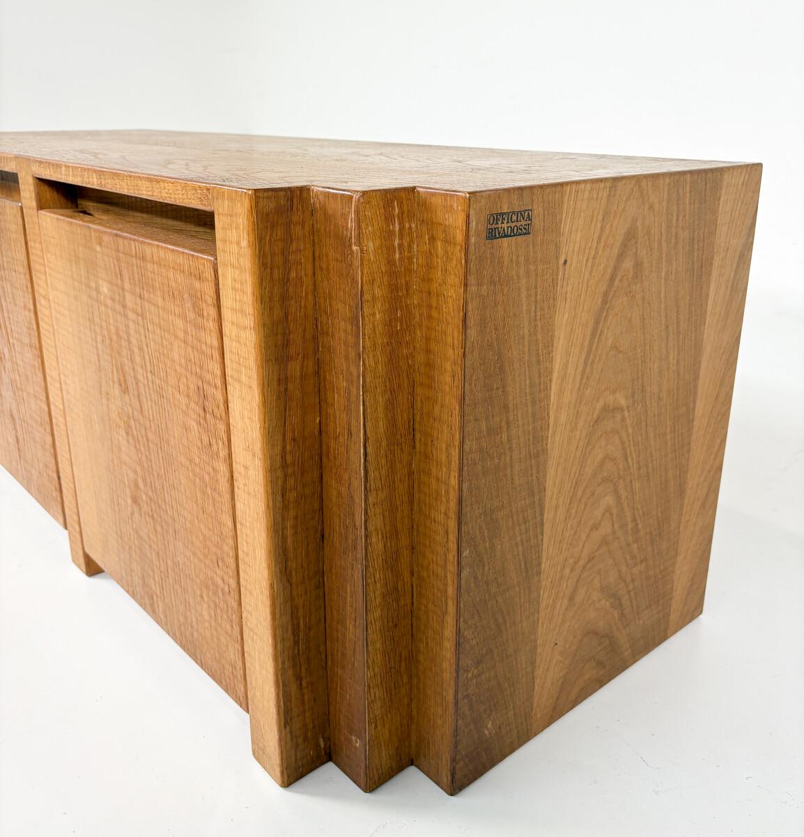 Niedriges Sideboard aus der Mitte des Jahrhunderts von Officina Rivadossi, 1970er Jahre im Angebot 1