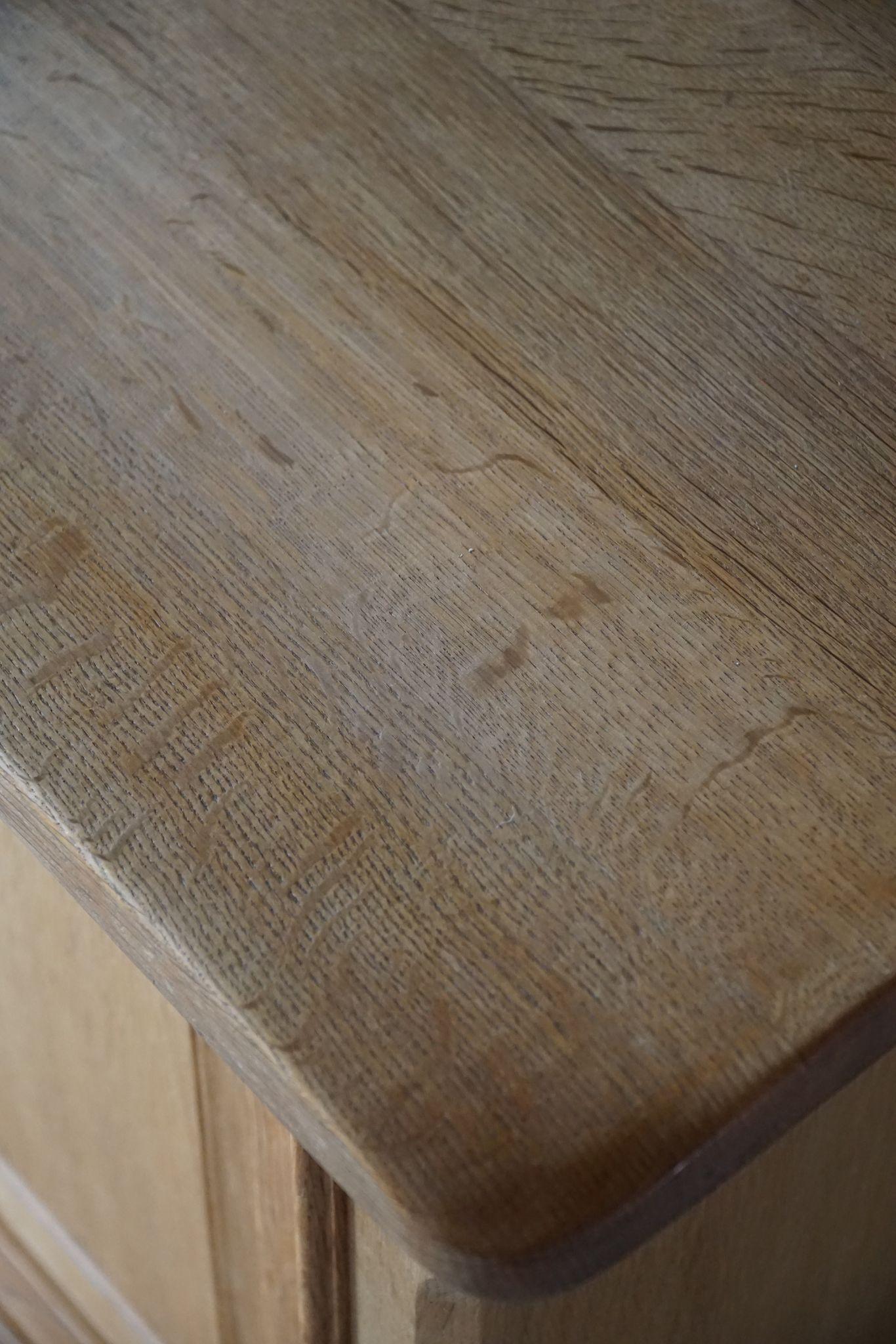 Mid-Century Low Sideboard in Solid Oak, Made by a Danish Cabinetmaker in 1960s 5