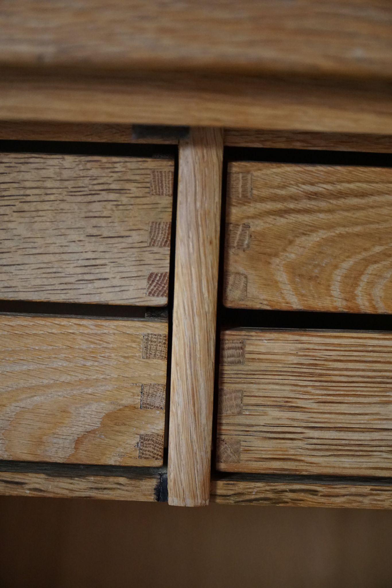 Mid-Century Low Sideboard in Solid Oak, Made by a Danish Cabinetmaker in 1960s 6