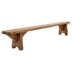 Mid century low wooden bench, France ca. 1850
