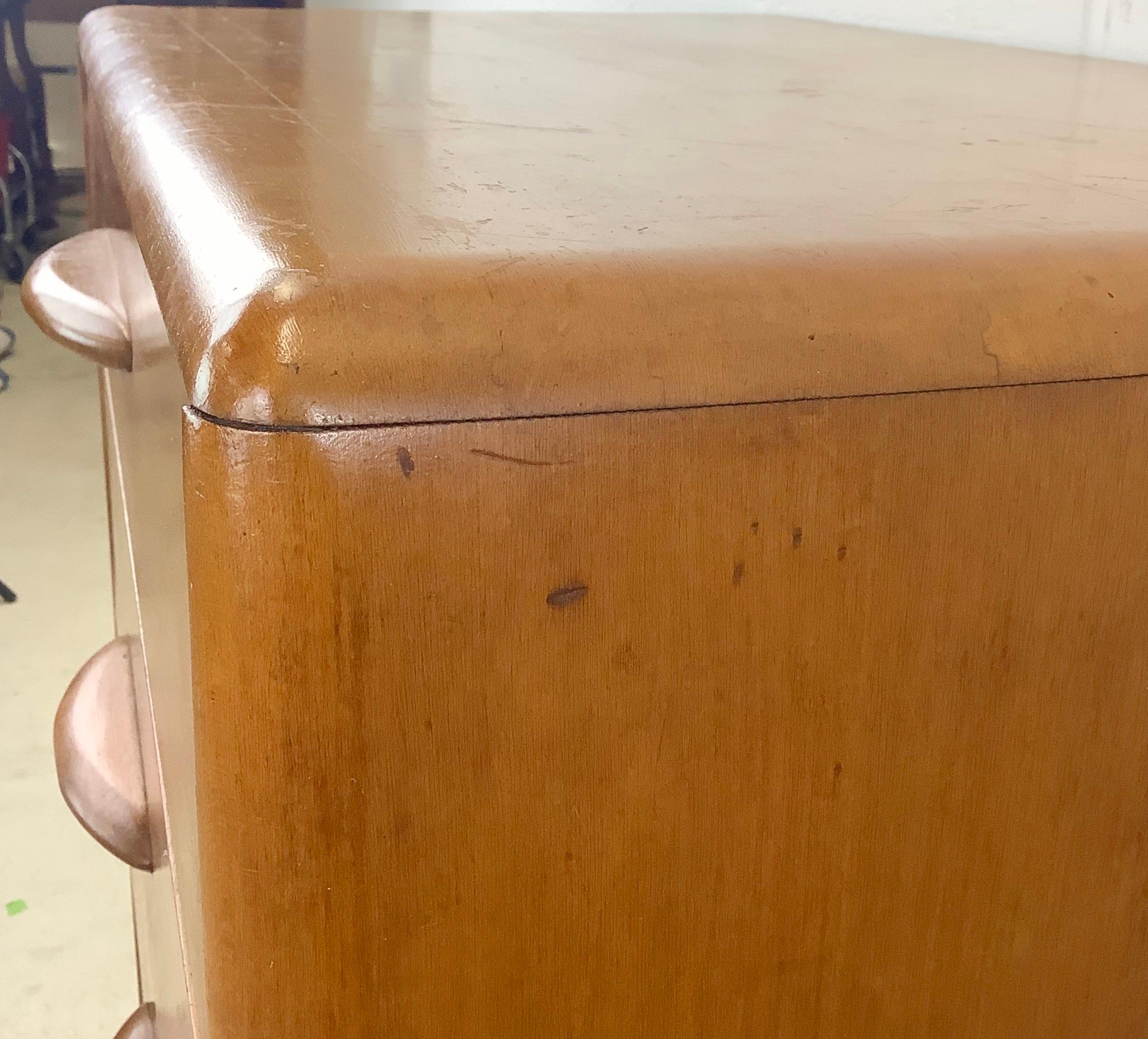 Mid-Century Lowboy Dresser With Pull Out Desk 8
