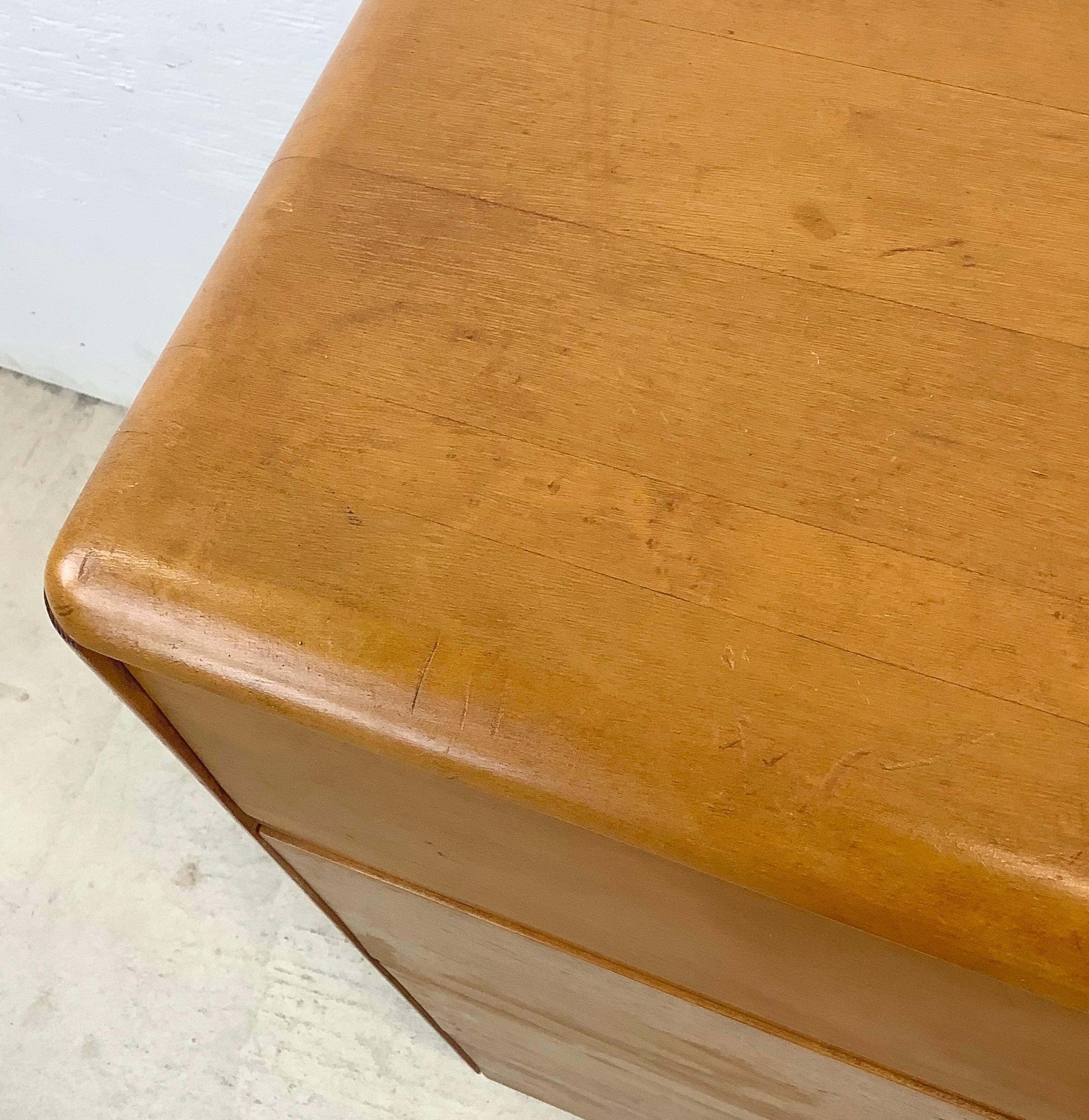 Mid-Century Lowboy Dresser With Pull Out Desk For Sale 11